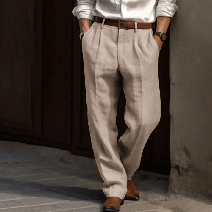 Men's Pinstripe Tailored Casual Trousers original photo 3