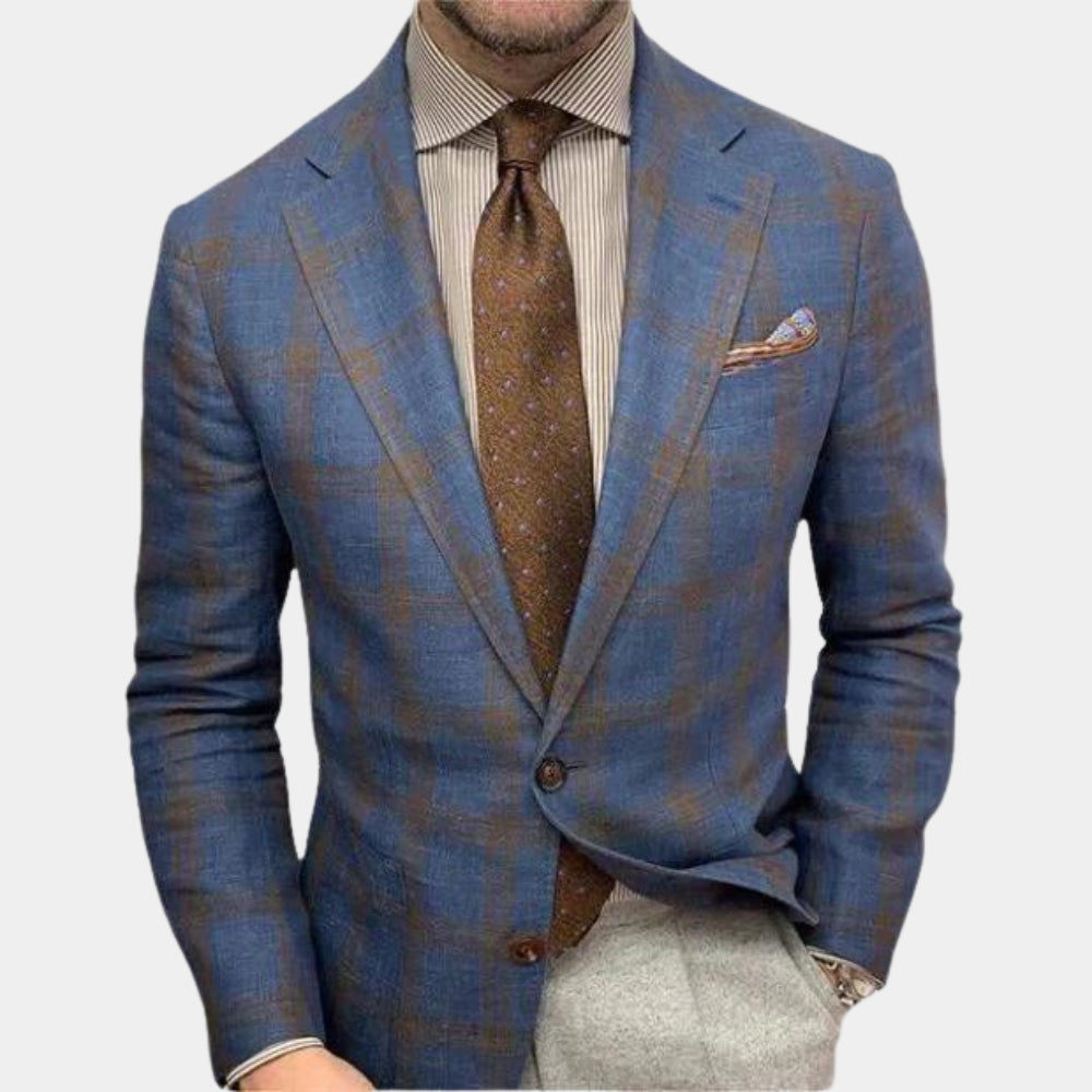 Men's Textured Notch Lapel Blazer Regular Fit
