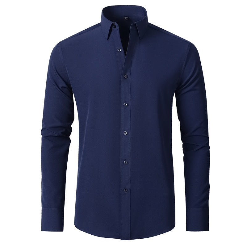 Men’s Slim-Fit Stretch Non-Iron Shirt with Classic Collar