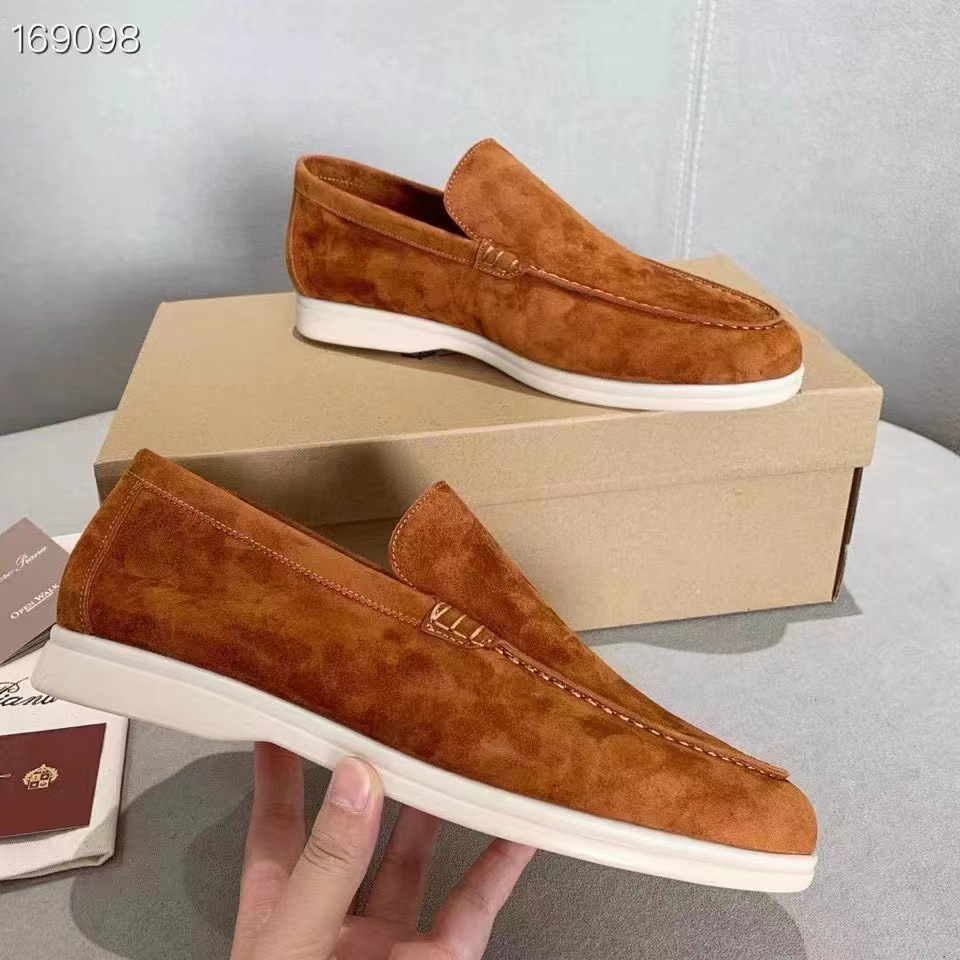 Men's Suede-Look Slip-On Loafers Lightweight Comfortable Casual Flat Shoes