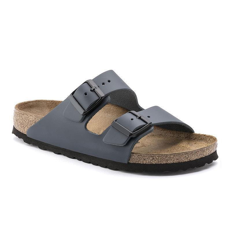 Men's Sandal Leather Cork Footbed Adjustable Buckle