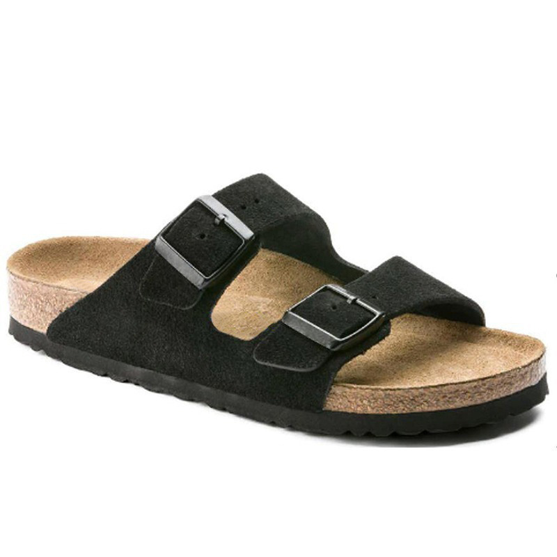 Men's Sandal Leather Cork Footbed Adjustable Buckle