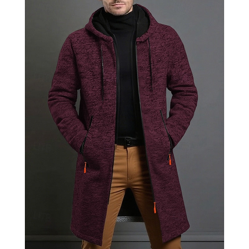 Conrad | Men's Hooded Longline Zip Coat