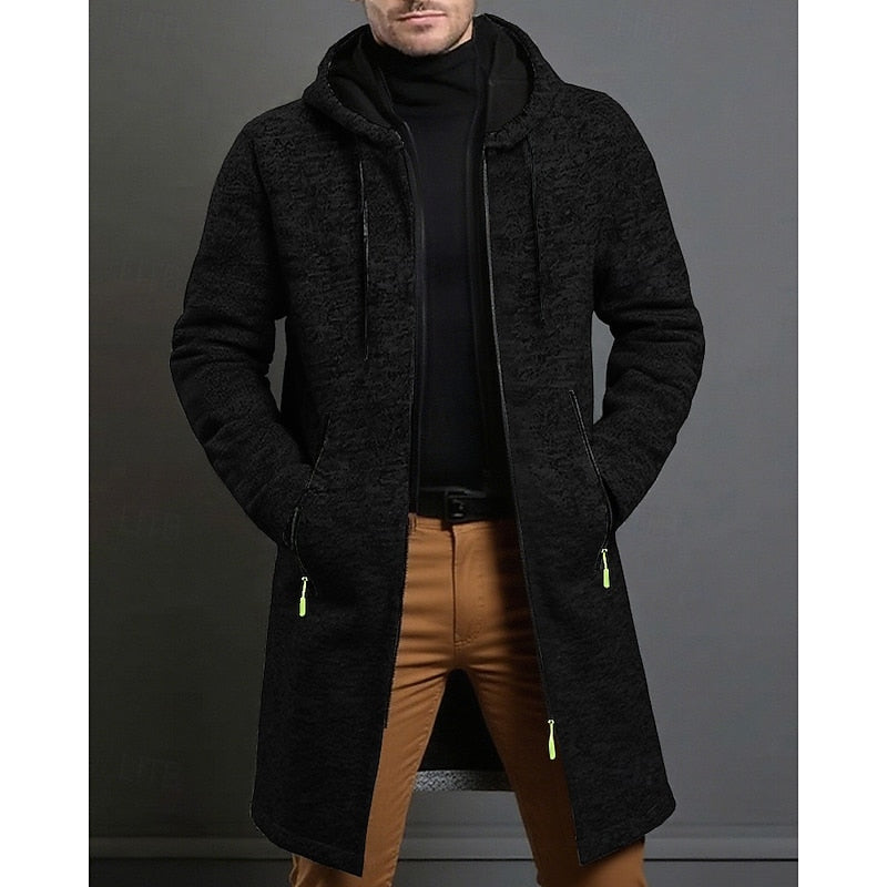 Conrad | Men's Hooded Longline Zip Coat