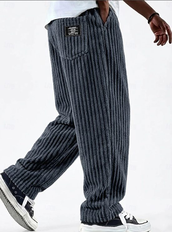 Desmond men's corduroy-style trousers - Navy
