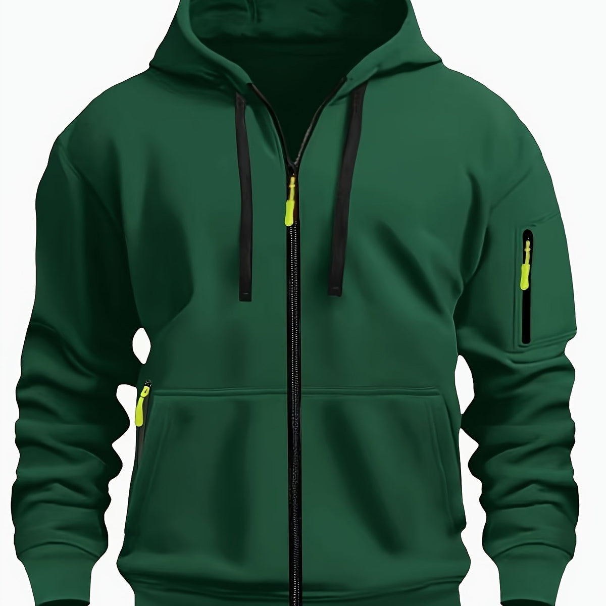 Douglas men's zip-up hoodie - Dark Green