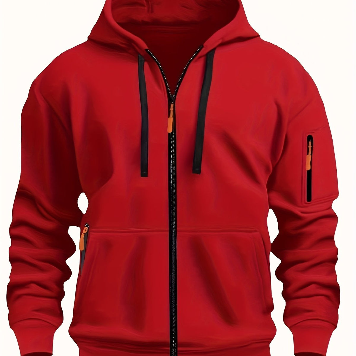 Douglas men's zip-up hoodie - Red