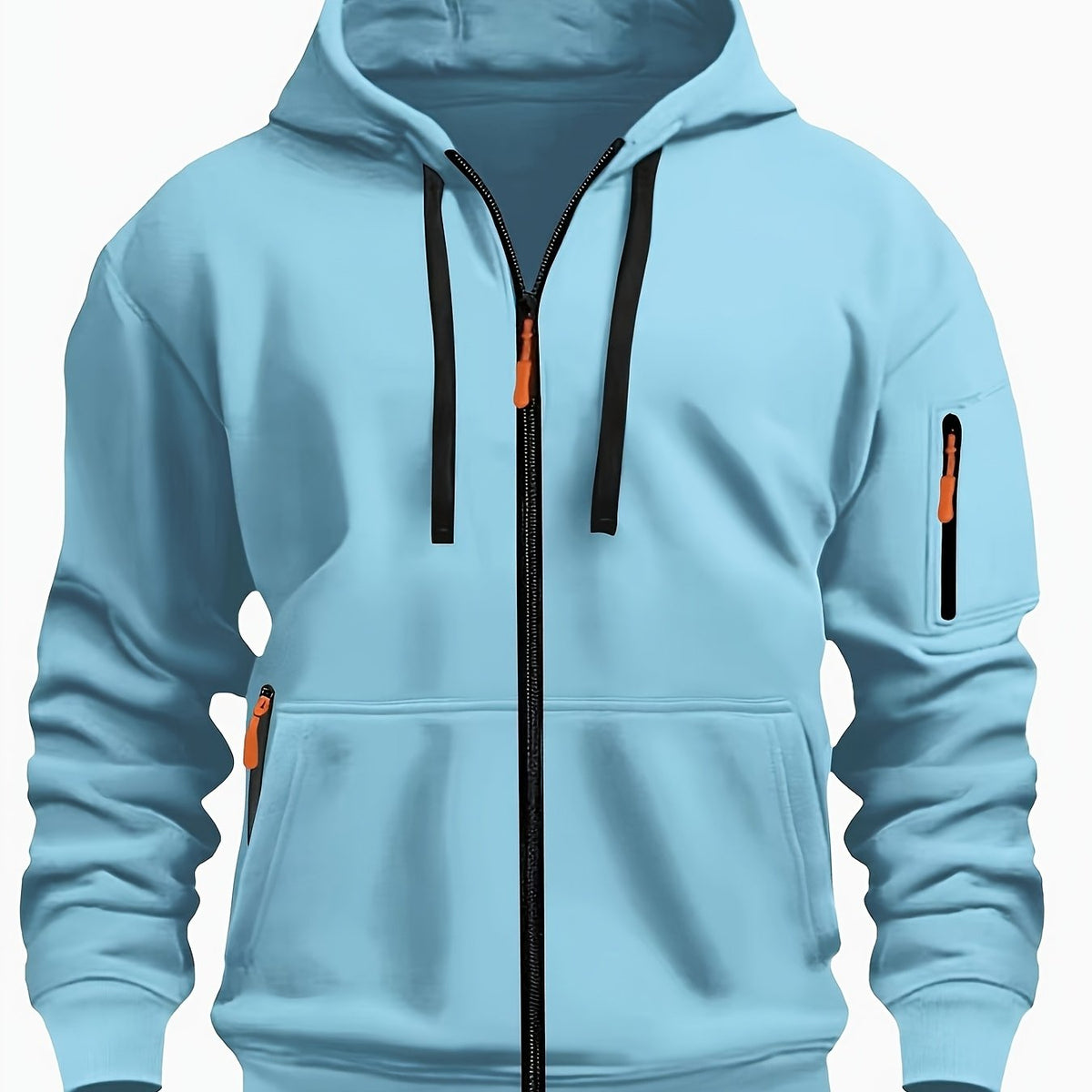 Douglas men's zip-up hoodie - Sky Blue