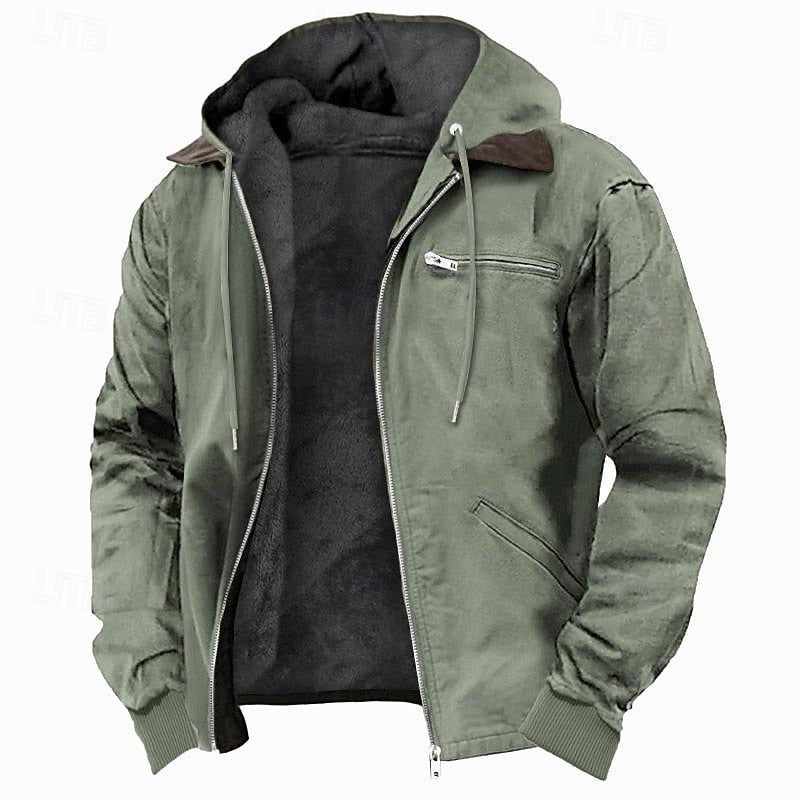 Marcus men's hooded jacket - Army Green