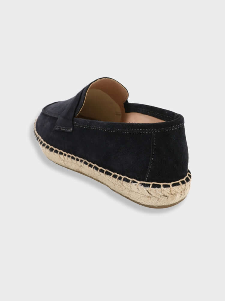 Loafer Suede Penny Espadrille Jute Sole