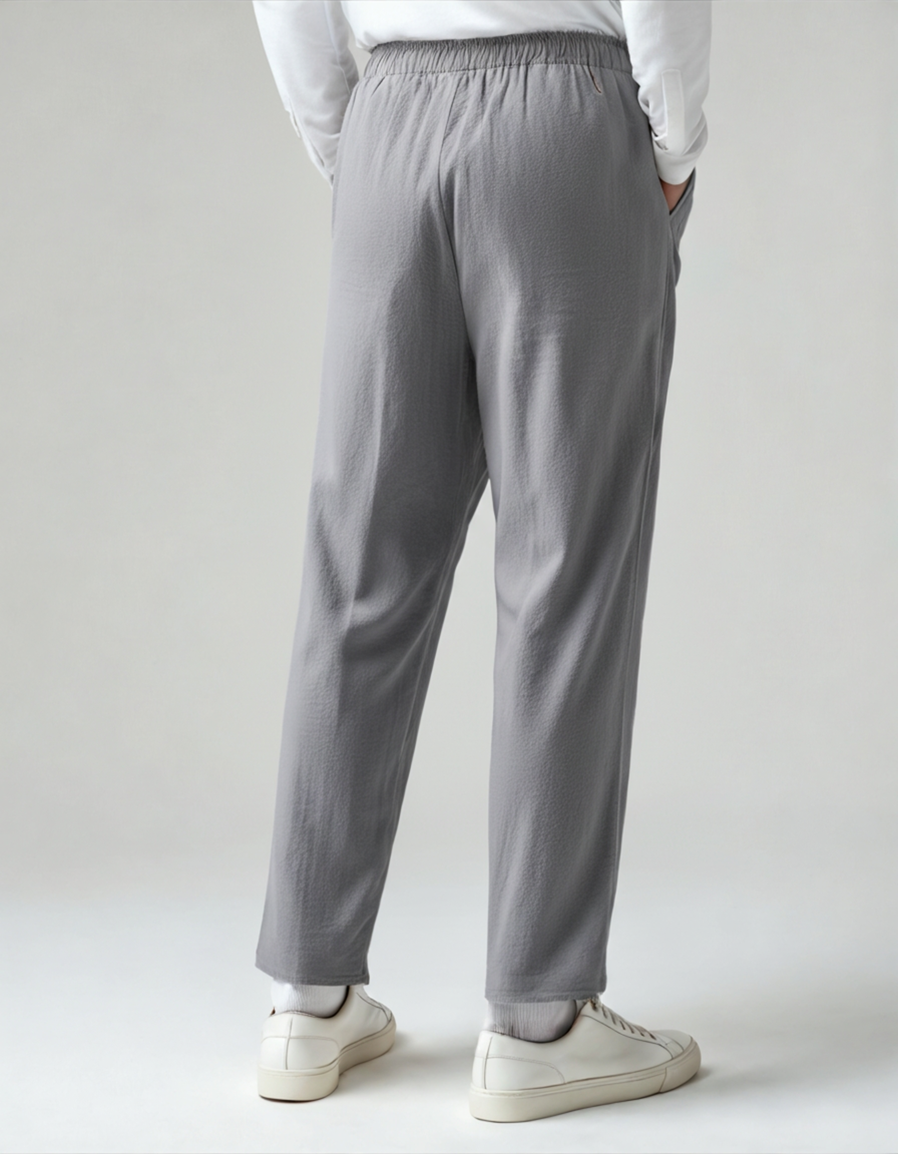 Trousers Linen Relaxed Fit Elasticated Waist