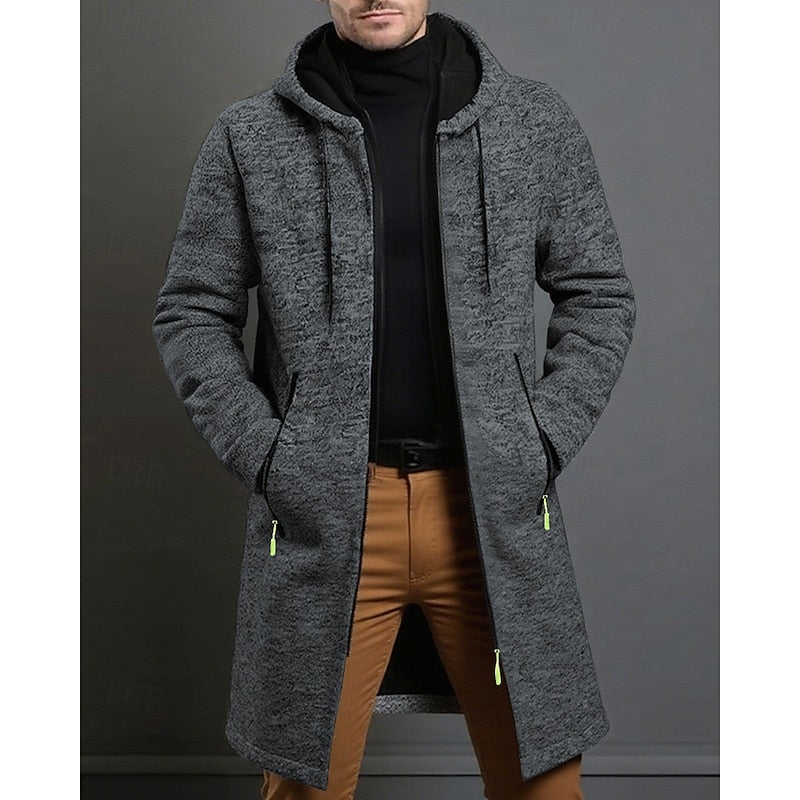Conrad | Men's Hooded Longline Zip Coat