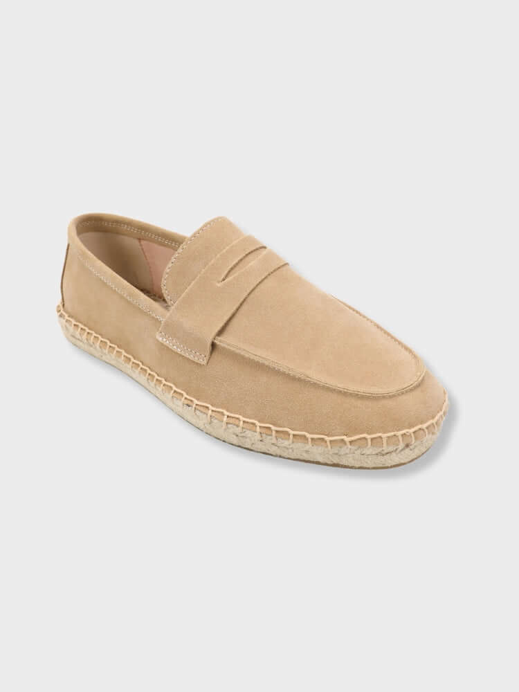 Loafer Suede Penny Espadrille Jute Sole