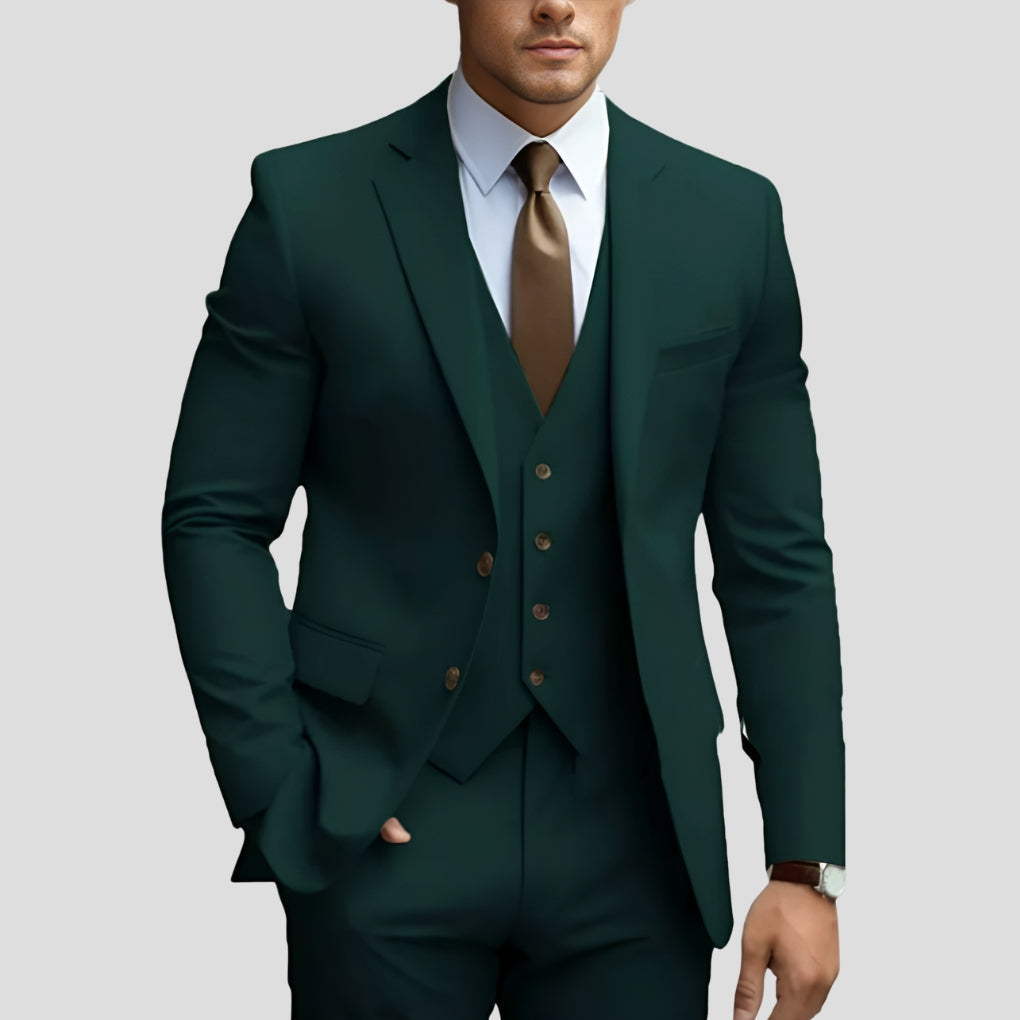 Men's Three Piece Suit Slim Fit Jacket Waistcoat and Trousers