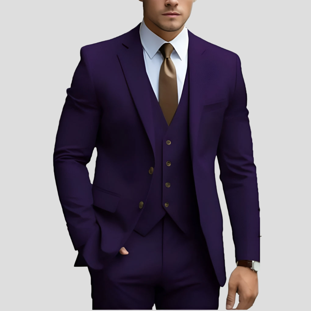 Men's Three Piece Suit Slim Fit Jacket Waistcoat and Trousers
