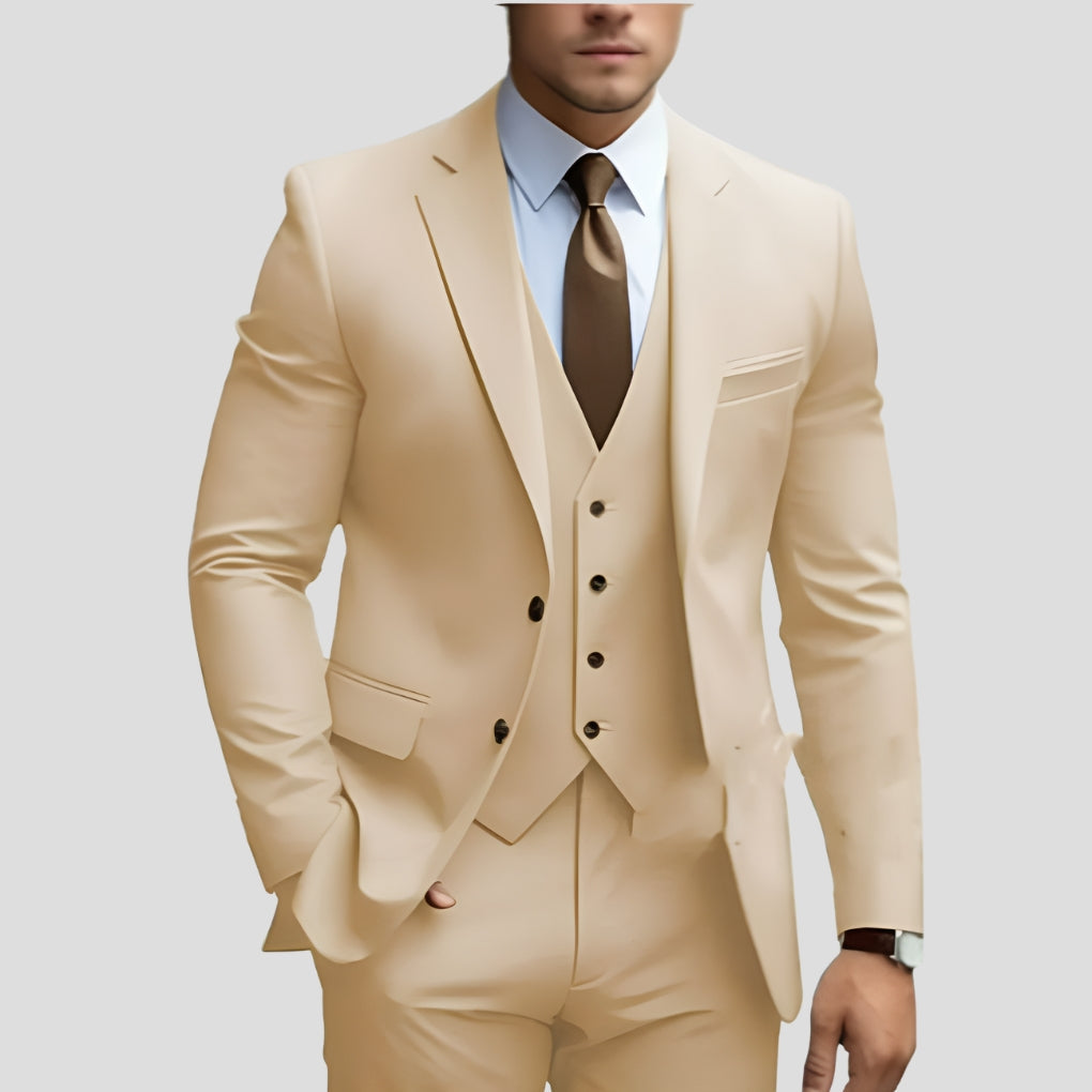 Men's Three Piece Suit Slim Fit Jacket Waistcoat and Trousers