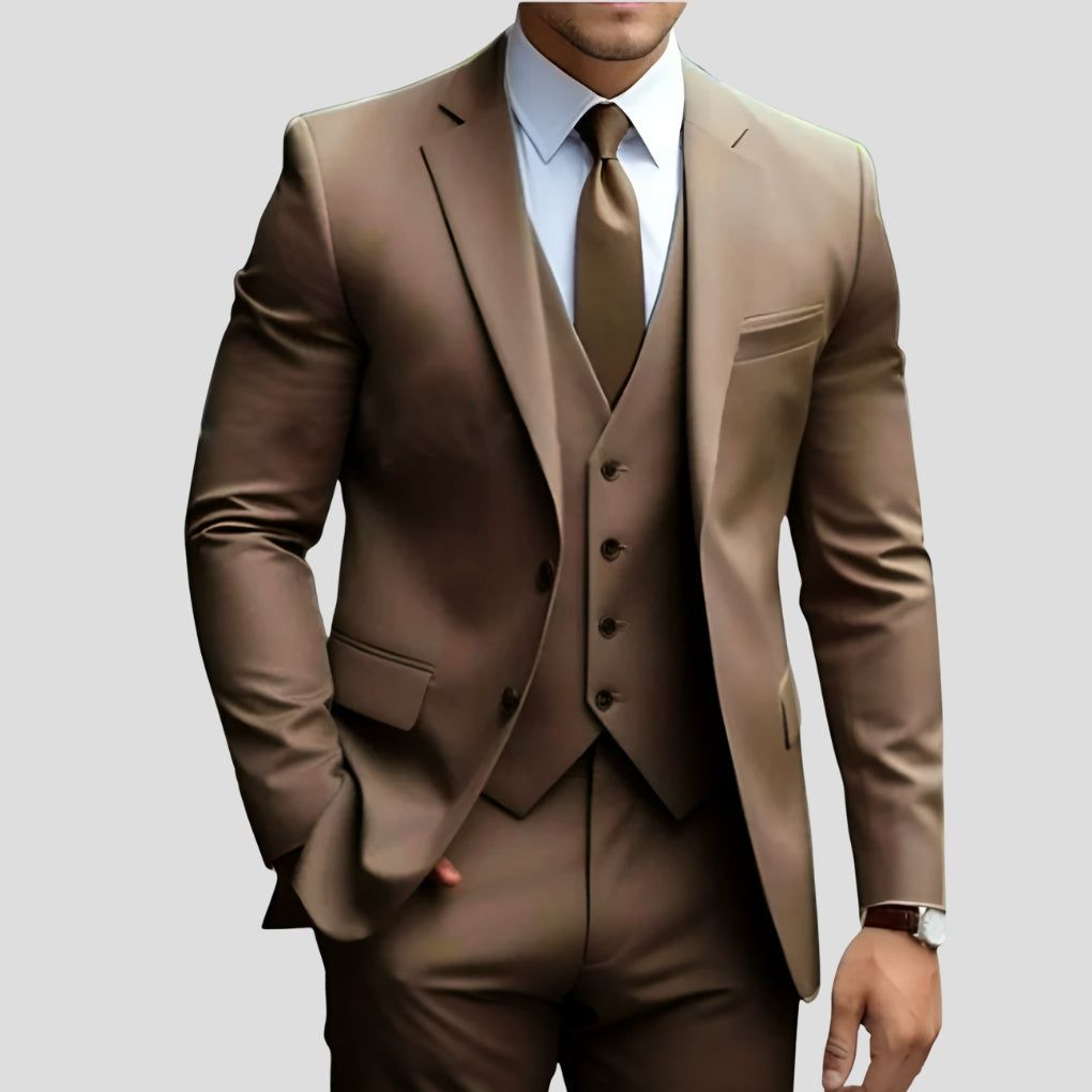 Men's Three Piece Suit Slim Fit Jacket Waistcoat and Trousers