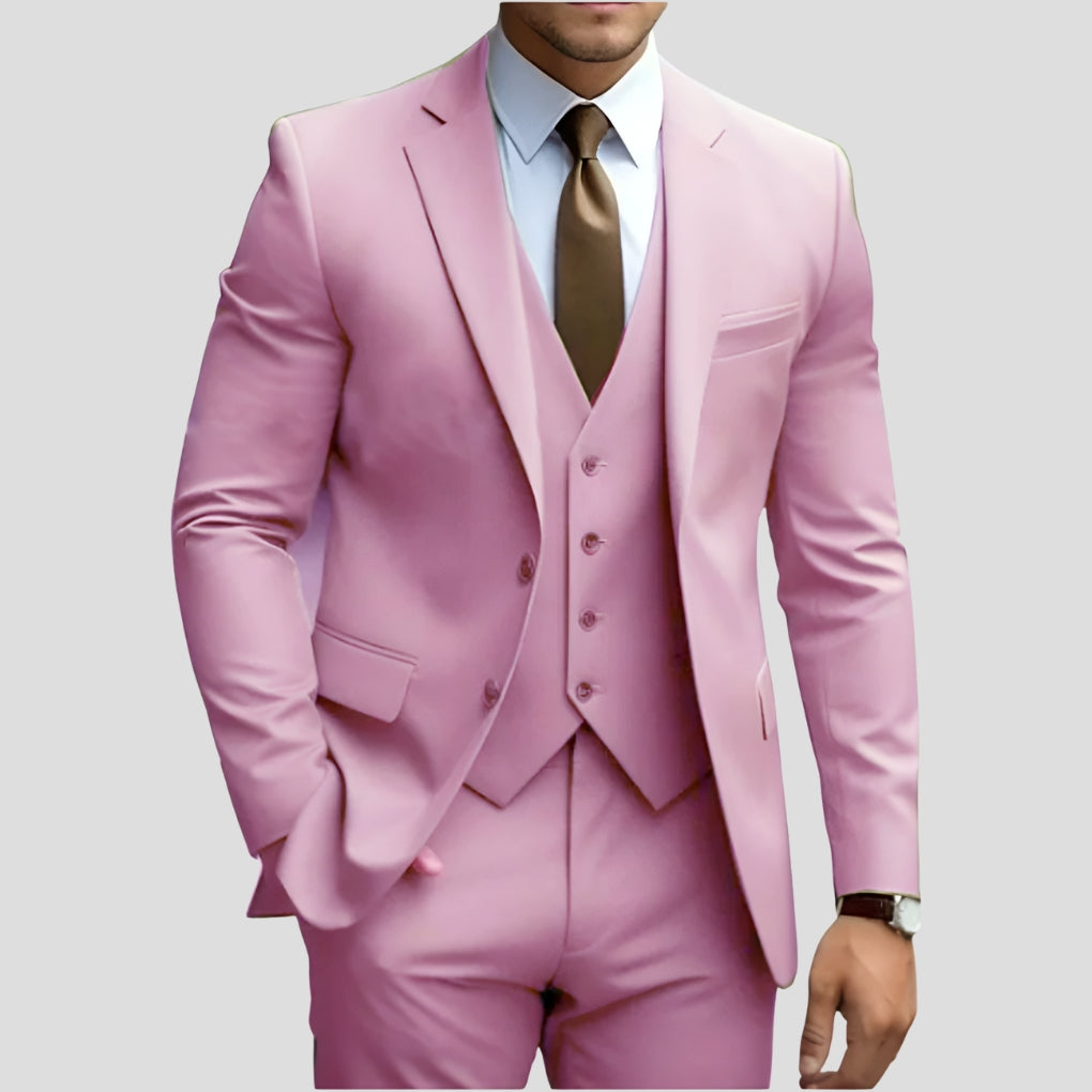 Men's Three Piece Suit Slim Fit Jacket Waistcoat and Trousers