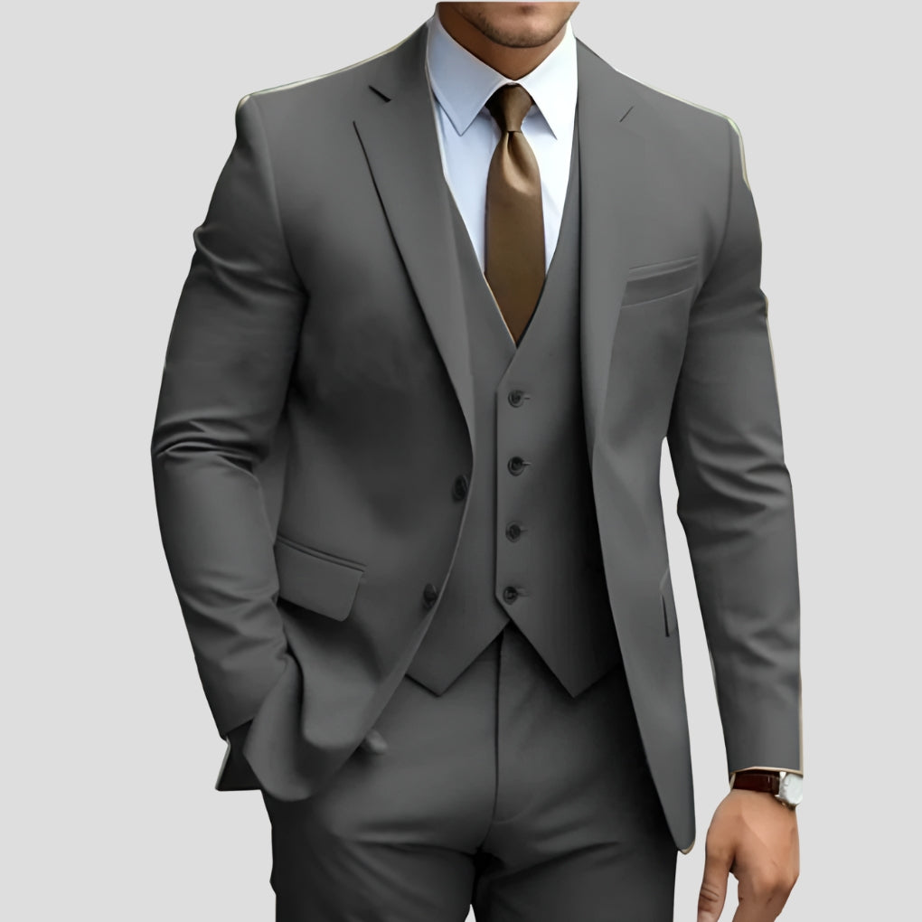 Men's Three Piece Suit Slim Fit Jacket Waistcoat and Trousers