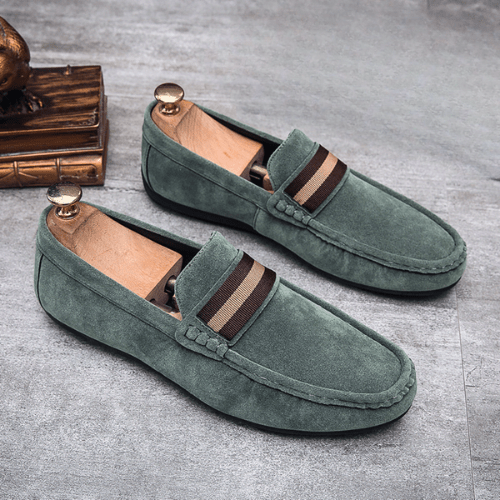 Suede Loafers Suede Upper Slip On Stitched Sole Smart Casual Everyday