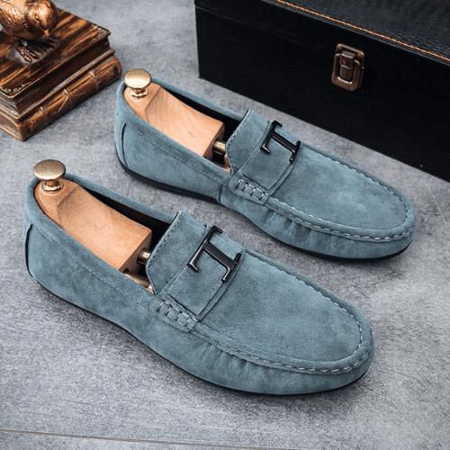 Suede Loafers Suede Upper Slip On Stitched Sole Smart Casual Everyday