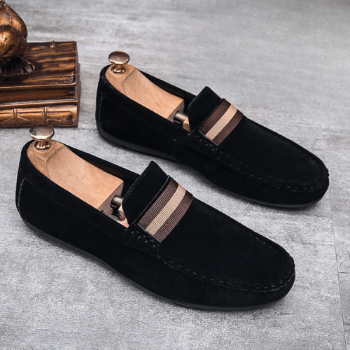 Suede Loafers Suede Upper Slip On Stitched Sole Smart Casual Everyday