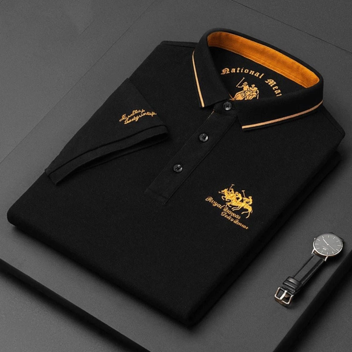 Men's polo shirt in Black