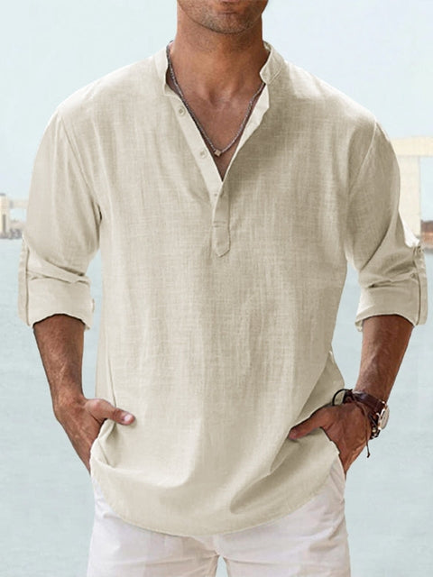 Men's button-up shirt Peach