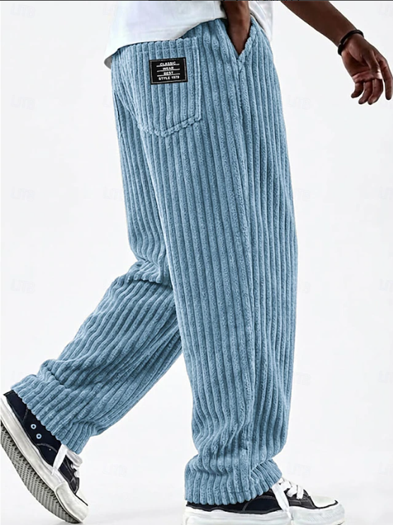 Men's corduroy trousers in Blue
