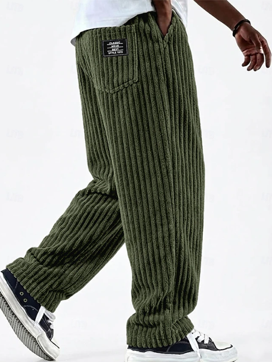 Men's corduroy trousers in Green