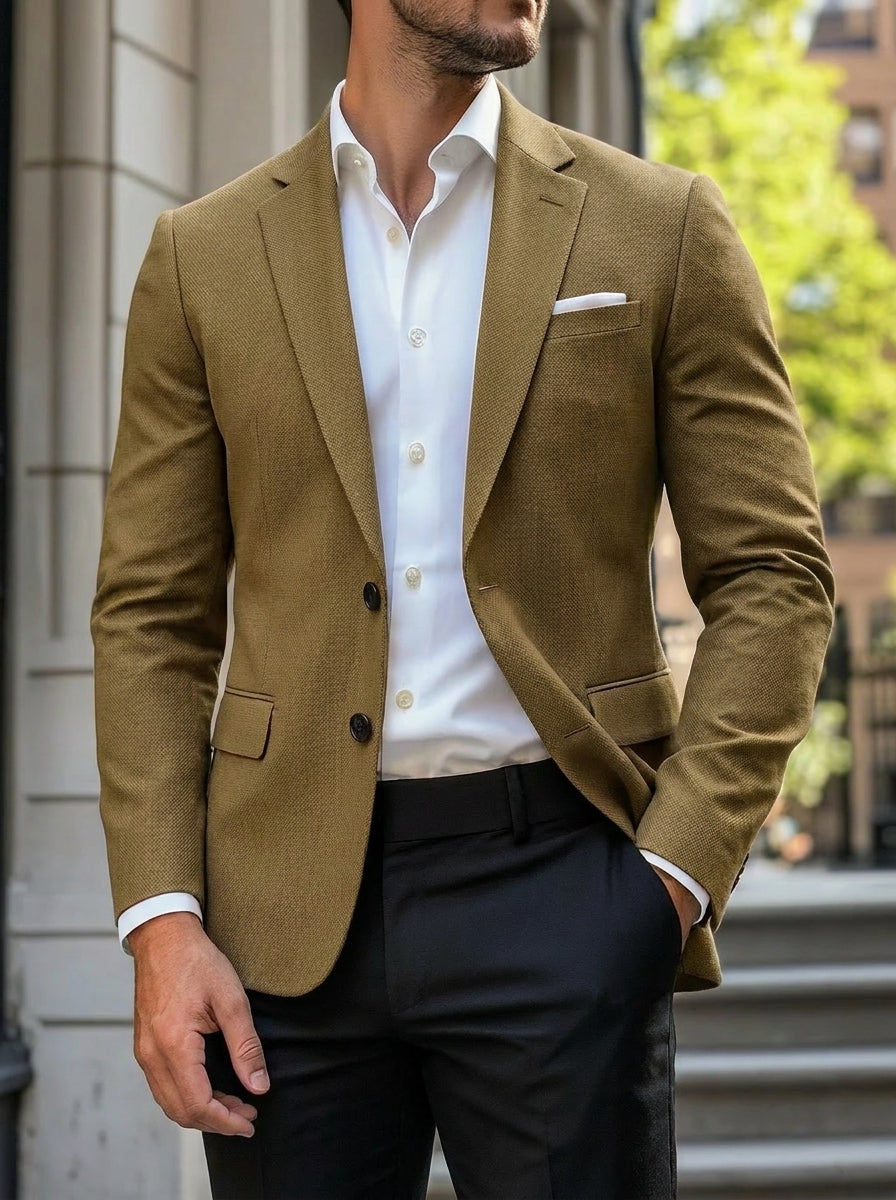 Lionel | Men's Single-Breasted Casual Jacket Brown