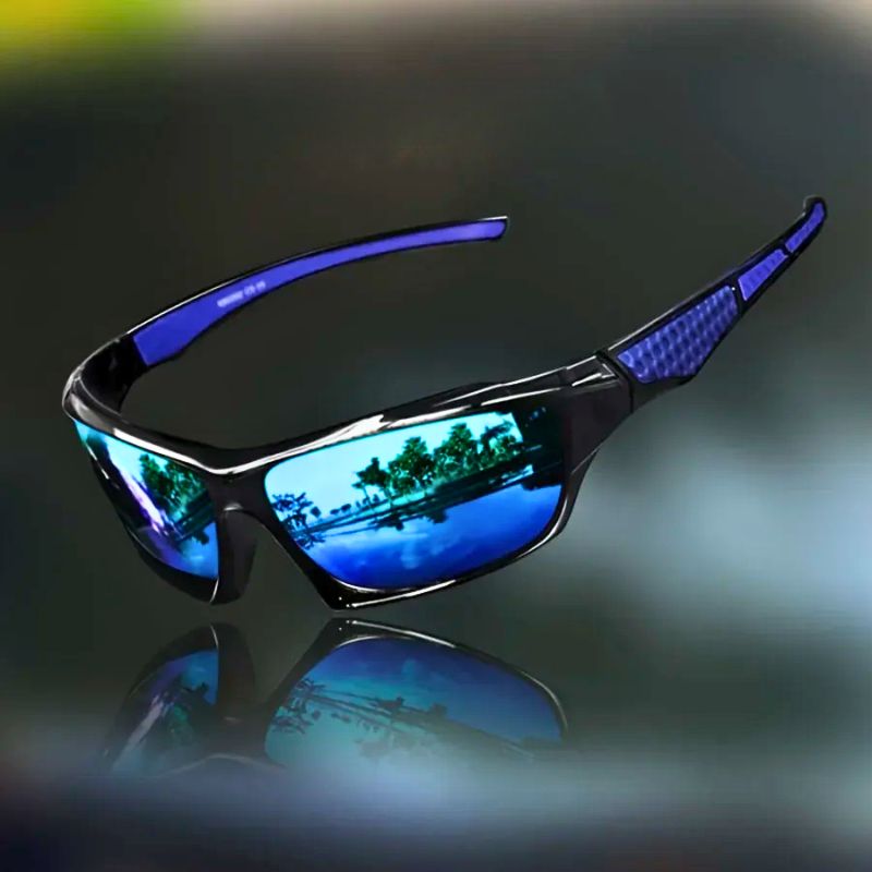 Augustus | Men's Shield-Style Fashion Sunglasses Blue