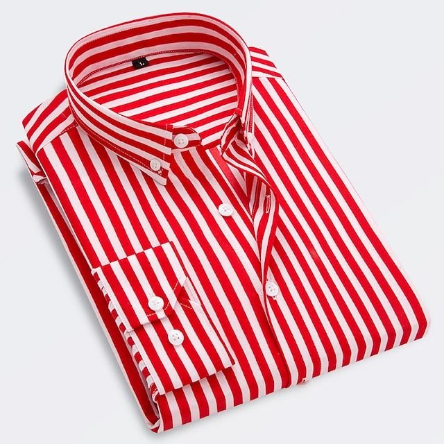 Osric | Men's Classic Striped Summer Shirt Red