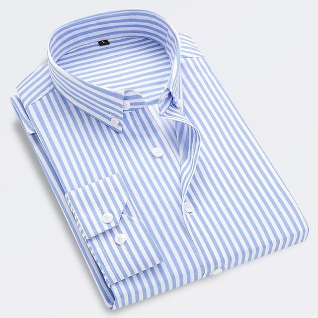Osric | Men's Classic Striped Summer Shirt Light Blue