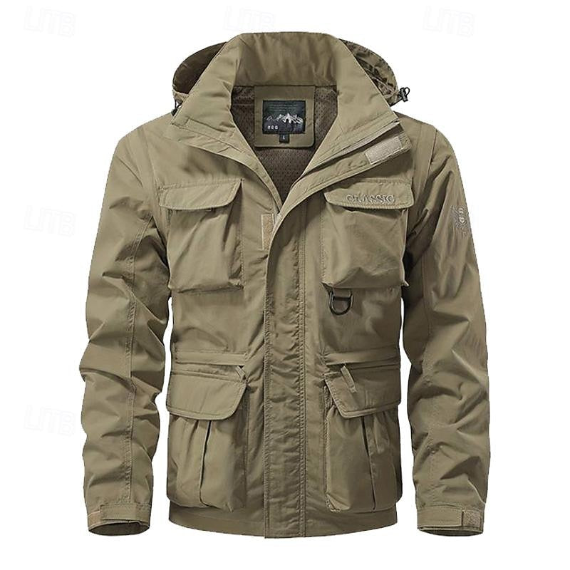 Men's Outdoor Zip Jacket - Khaki