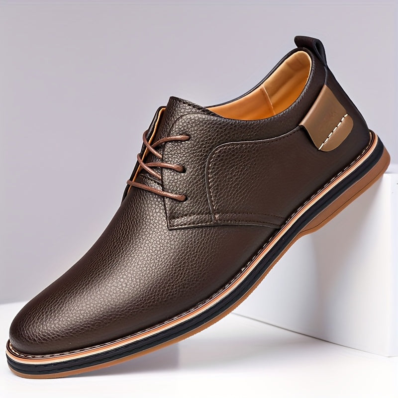 Men's Lace-Up Smart-Casual Shoes - Brown