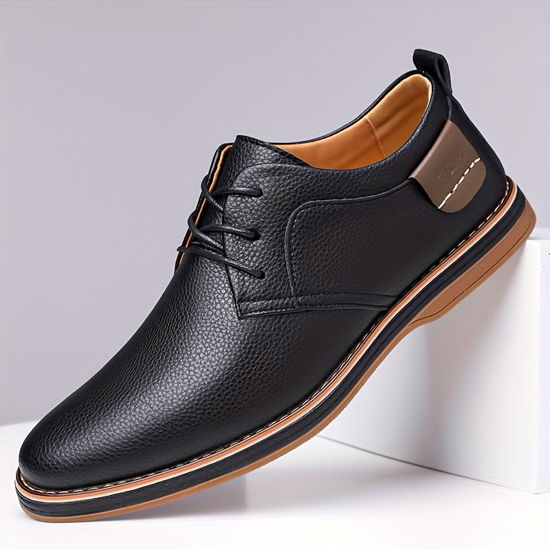 Men's Lace-Up Smart-Casual Shoes - Black