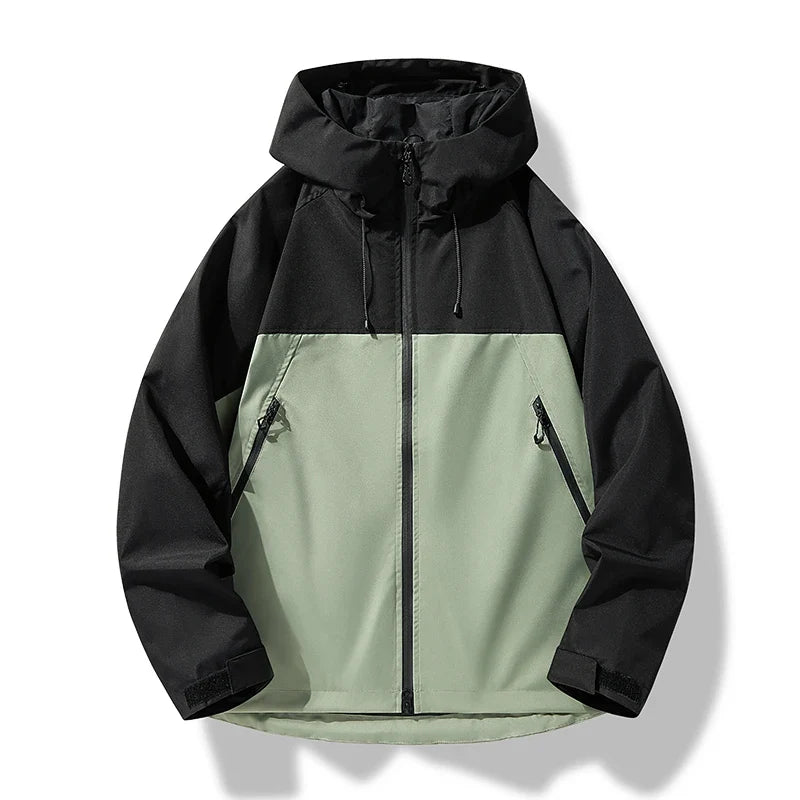 Men's Hooded Shell-Style Jacket in Green