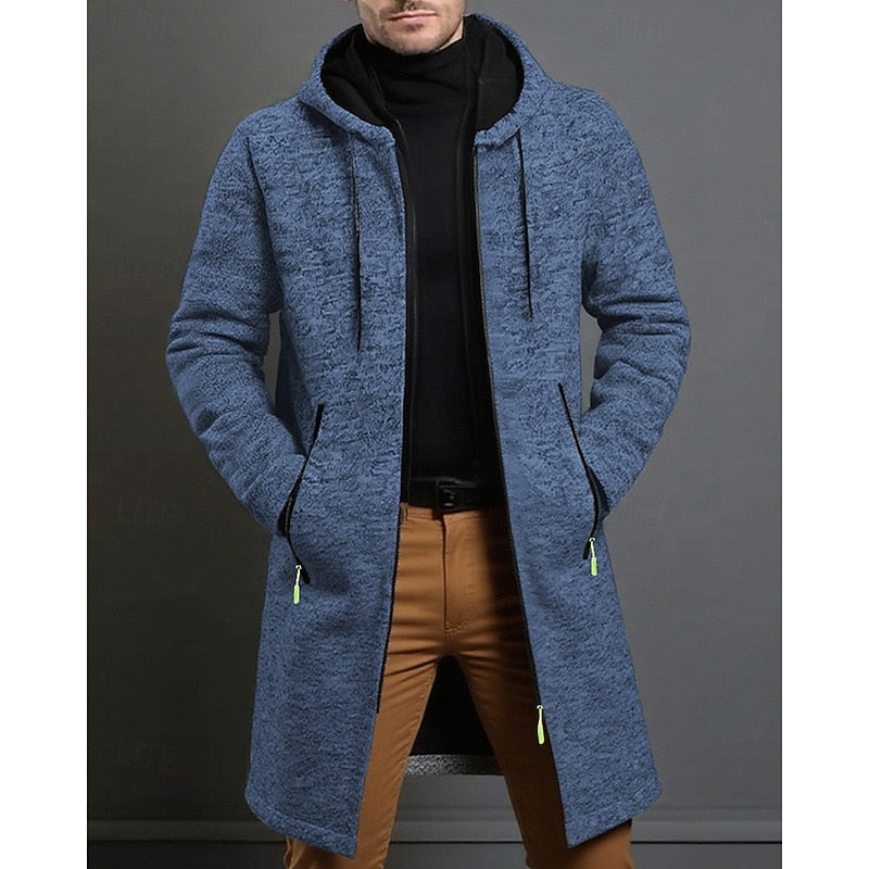 Conrad | Men's Hooded Longline Zip Coat