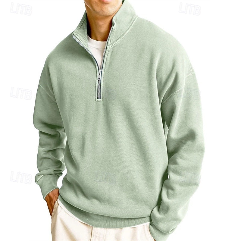 Victor | Men's Stand-Collar Quarter-Zip Sweatshirt